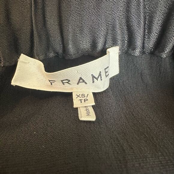 Frame Black Satin Joggers Elastic Waist sz XS NWOT - Picture 9 of 13